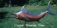 Copper weather vane